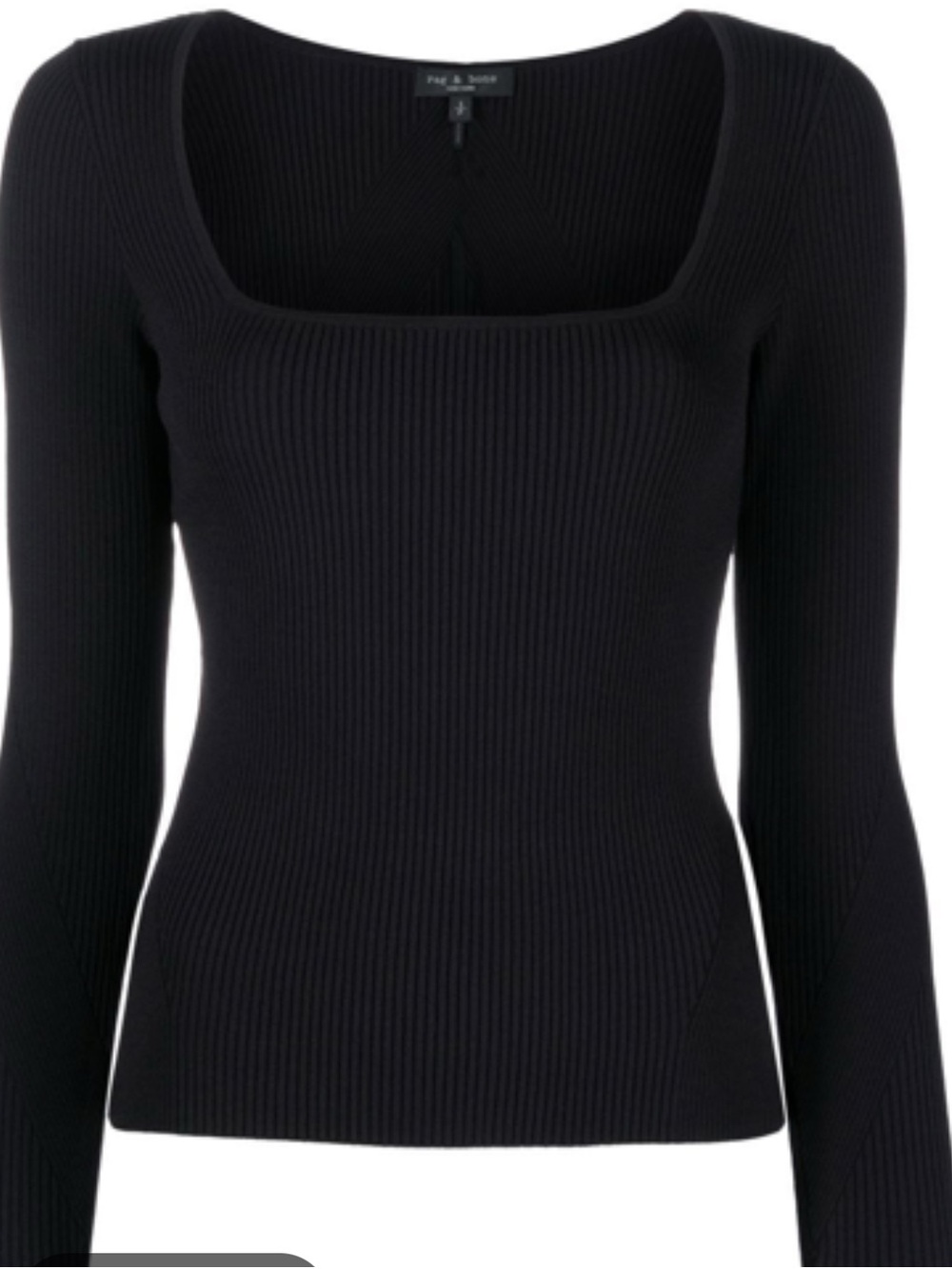 Rag&Bone Asher Ribbed Knit Square Neck Top size S/P
